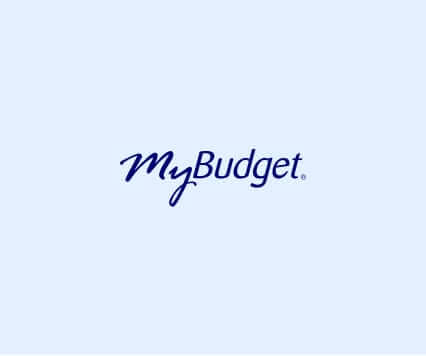 MyBudget logo on blue background