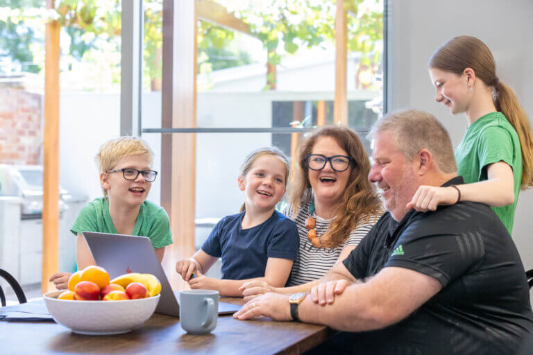 MyBudget clients Alyssa and Pete involve their kids in budgeting for back-to-school, teaching smart spending on school supplies.