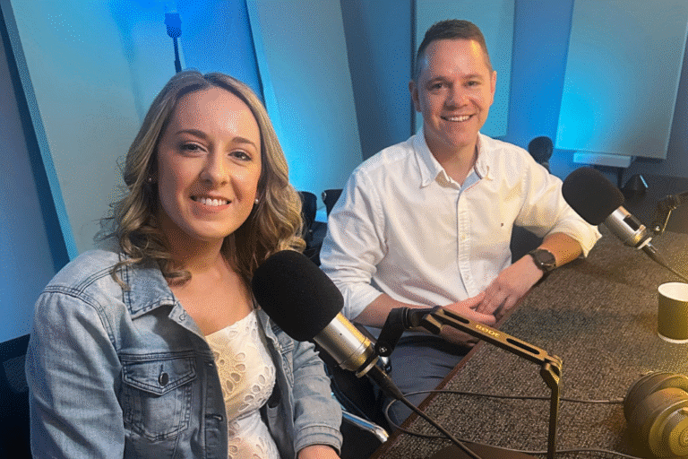 Erin and Adam, MyBudget clients during their MyMoney MyStory podcast