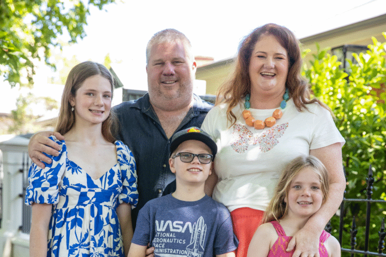 Alyssa & Pete, MyBudget clients, with their family