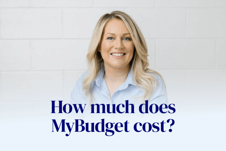 Image of MyBudget Founder and Director Tammy Barton with the words 'How much does MyBudget cost?'