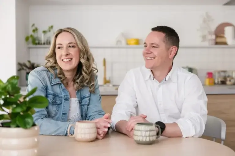 Erin and Adam, MyBudget clients save money by meal planning. They saved $70,000 for a house deposit.