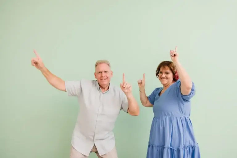 MyBudget clients, Michelle and Phil, celebrating paying off their house early