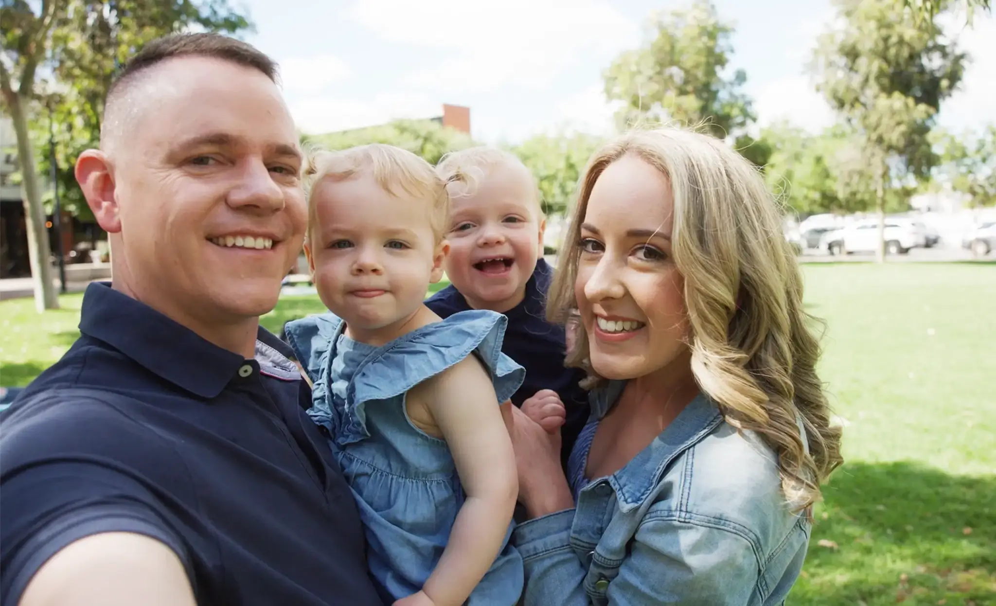 MyBudget clients Adam and Erin and family demonstrating how the tailored budget planning process works for New Zealanders to achieve financial goals.