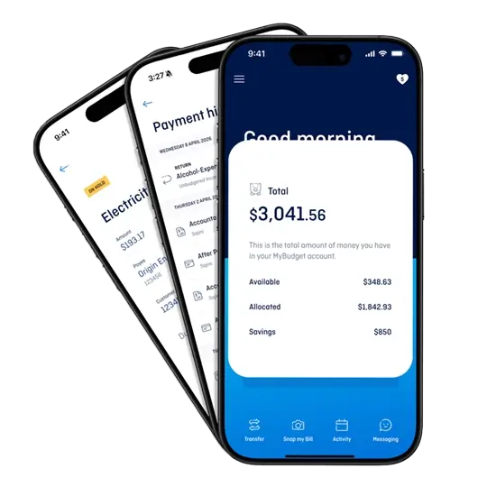 The MyBudget app demonstrating flexible budget planning and debt management features for New Zealanders to reach financial goals.