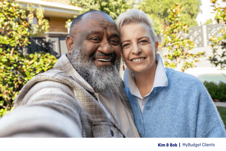 MyBudget clients Bob & Kim achieving their financial goals with personalised budgeting and debt management support.